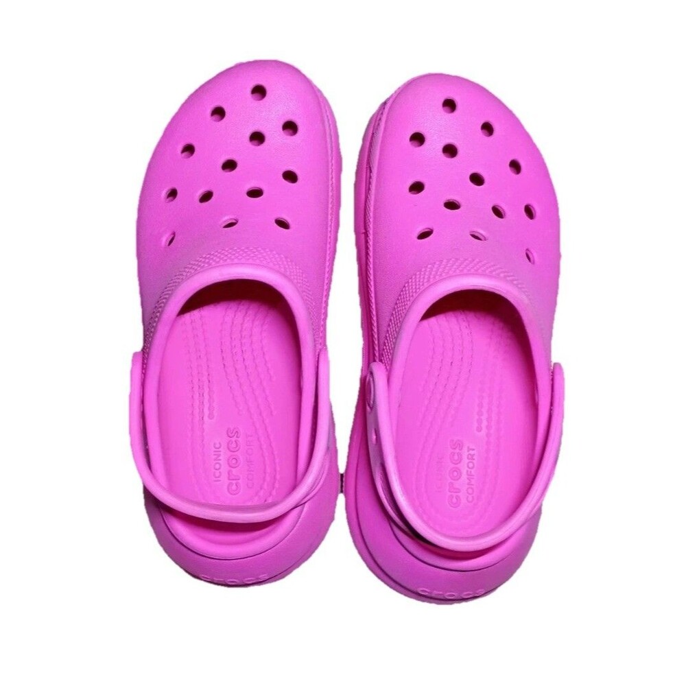 Crocs Women Pink Siren Clogs Block Y2K Size 4
